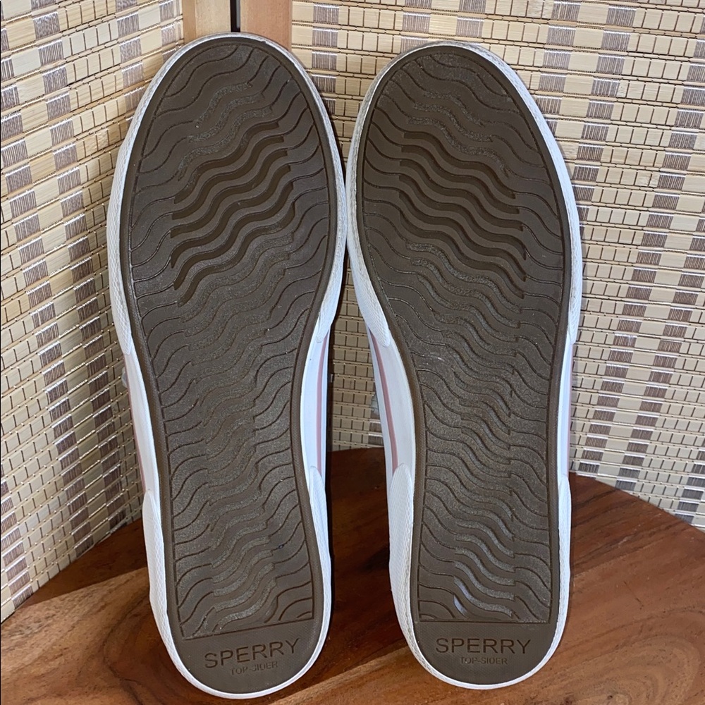 Sperry Pier Wave LTT Gray Canvas Sneakers Woman’s 10 - Picture 6 of 7